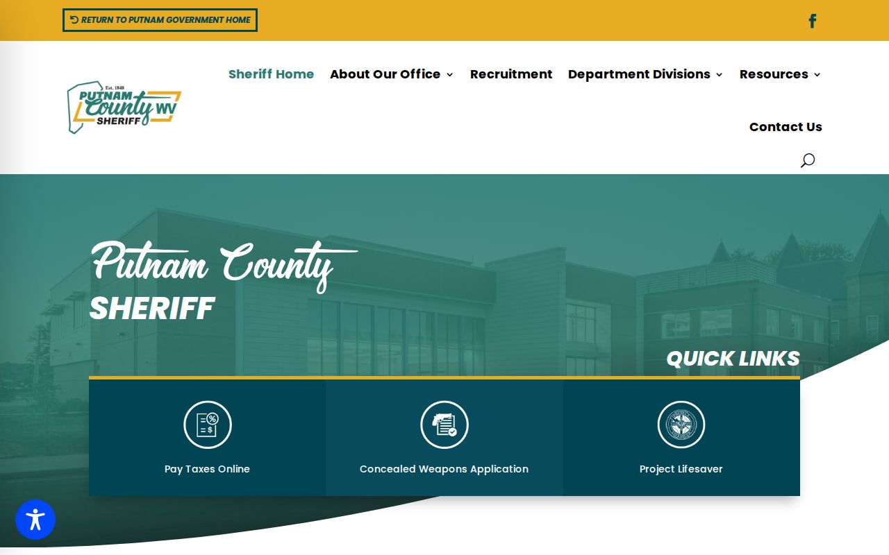 Putnam County criminal records and sheriff service homepage
